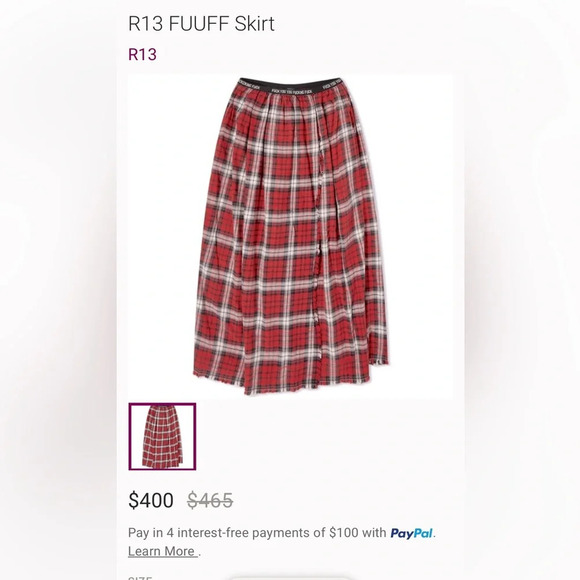 Pendleton wool red plaid flannel A Line circle skirt size 4 runs large - Picture 13 of 16